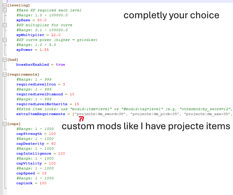 This is in the Default Config file, has all the stats to edit there
