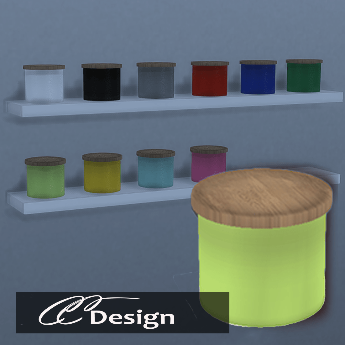 A pretty, large, medium-height decorative box - 10 colors - Compatible with the base game