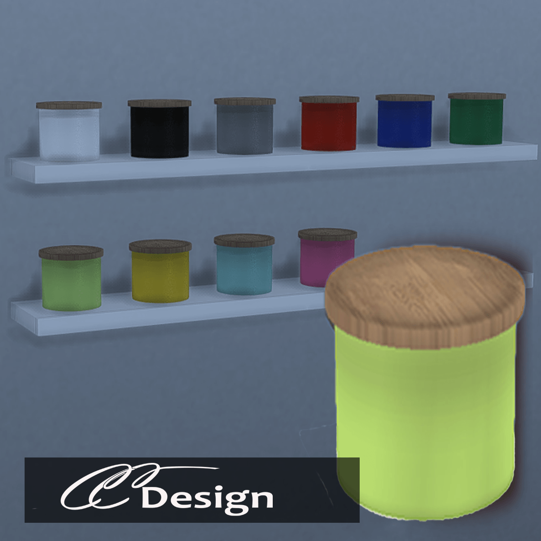 A pretty, large, tall decorative box - 10 colors - Compatible with the base game