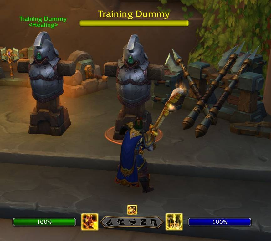 An example of glowing icons for abilities shown while in combat. (Also pictured: KBOCD Resource Bars)