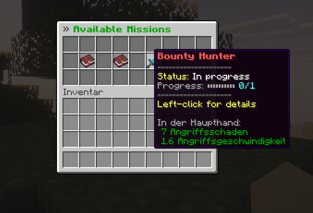 Intuitive GUI showing active missions with bilingual descriptions and live progress tracking.