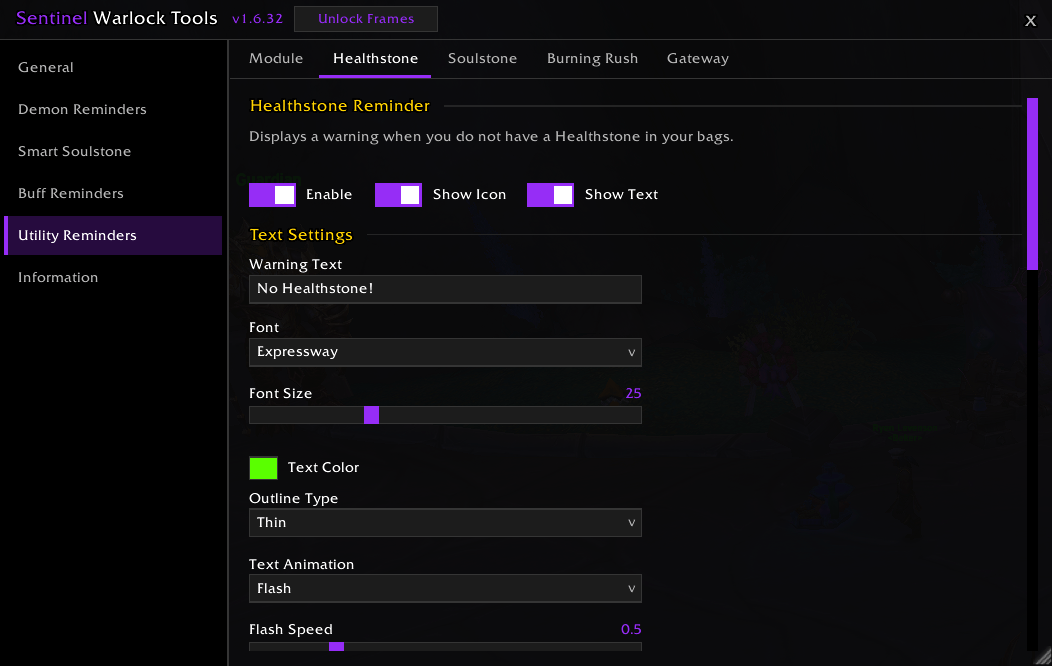 Thumbnail Warlock Utility Reminders