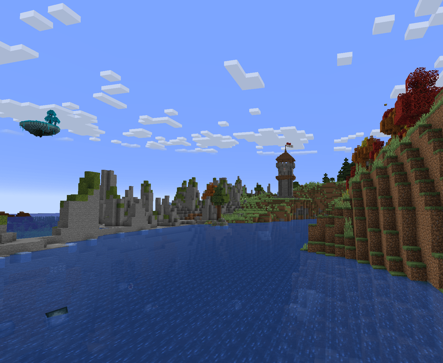 A lonesome Tower overwatching a cliff face