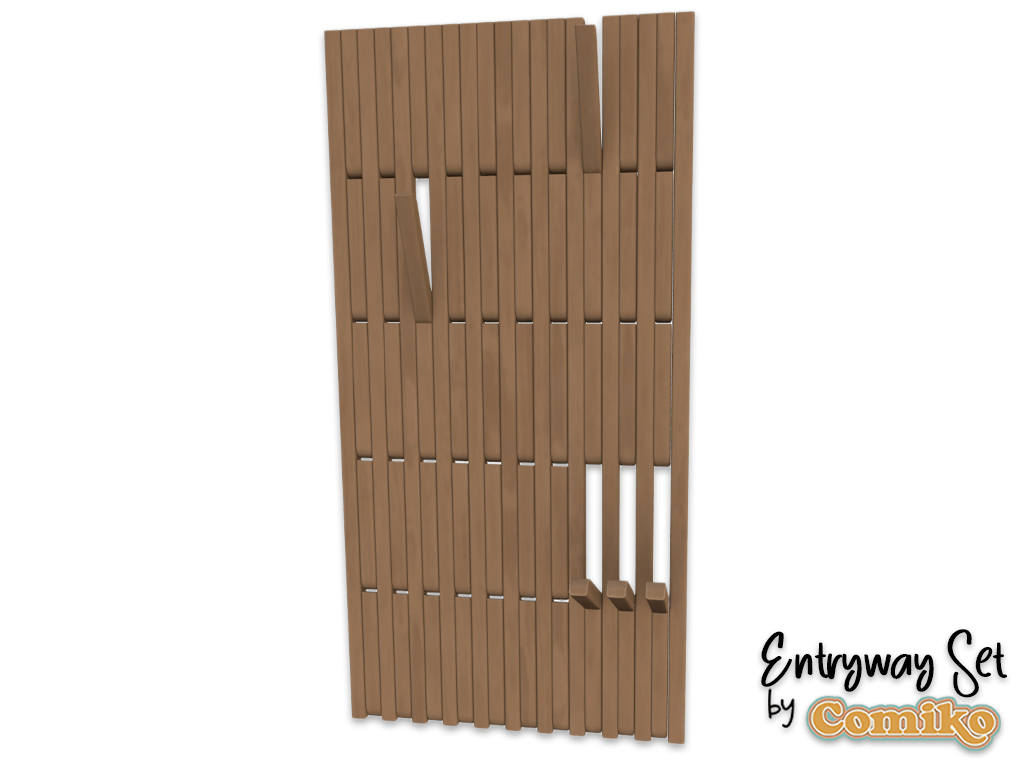 Sims 4 Entry Rack Comiko - Entryway Coat Rack v3 - Gallery - The Sims 4 Build / Buy ...