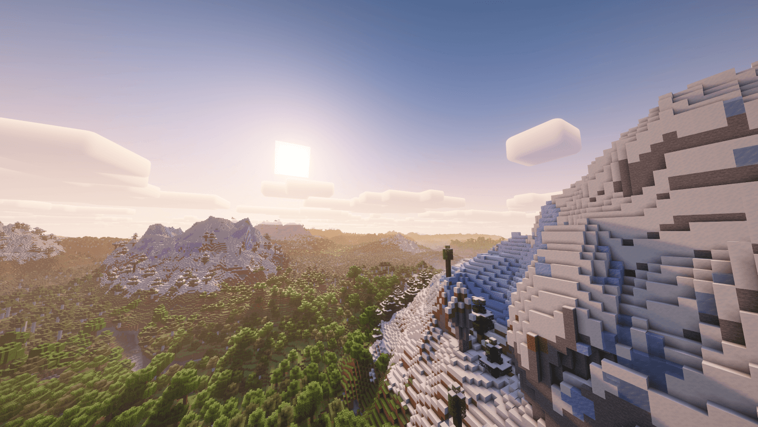This picture is created while "Distant Horizons" and "ComplementeryReimagined" (Shader) are in use.