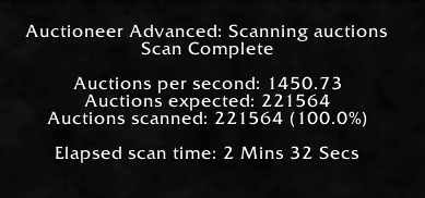 Show a full scan of the auction house.