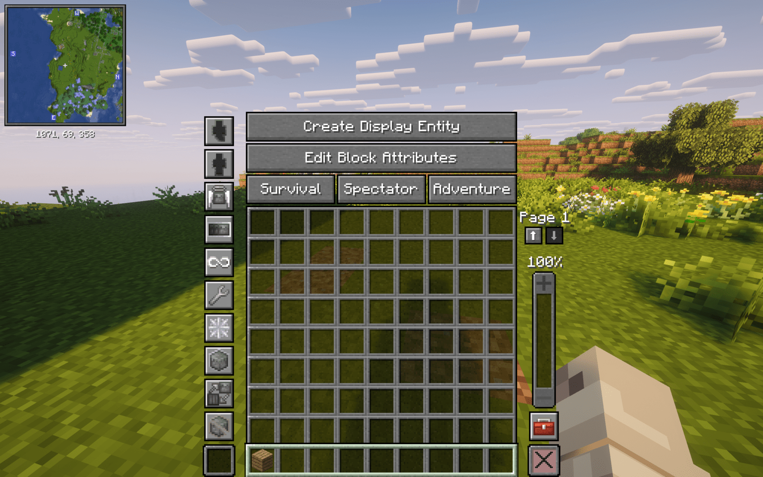 Thumbnail creative ability menu