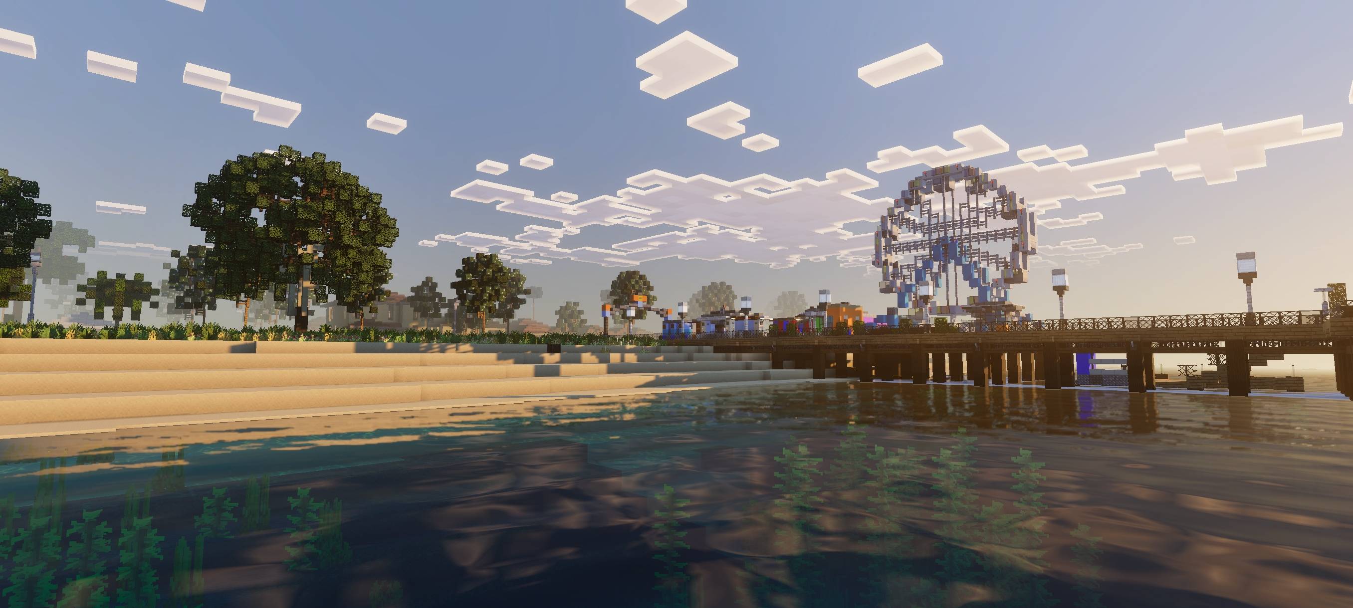 Small beach amusement park