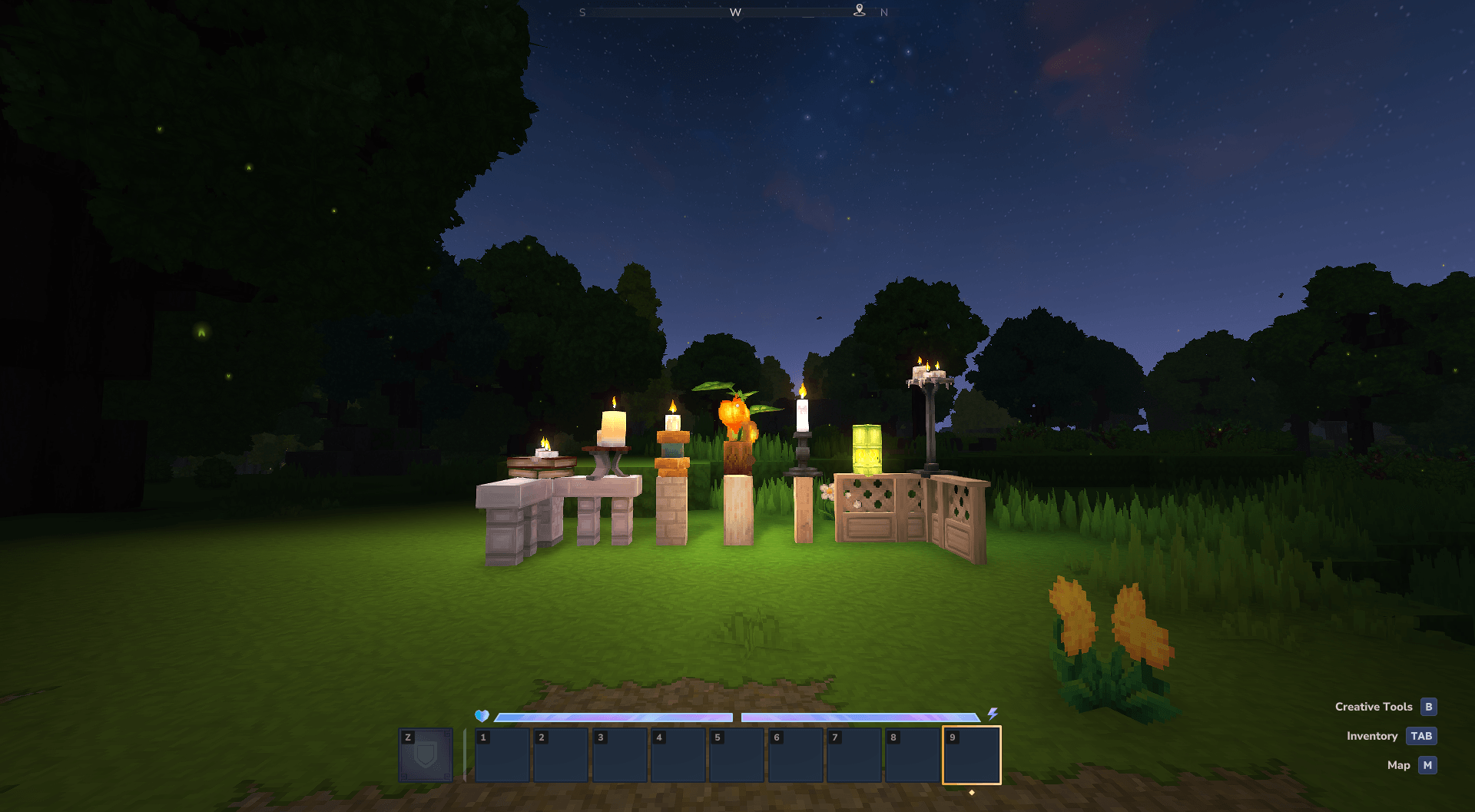 Supported Candles at a distance