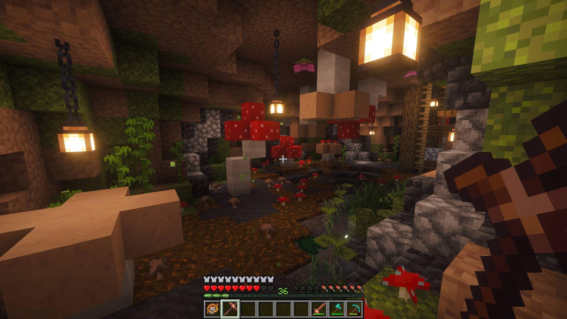 An overgrown cave, rich of Tungsten Ore veins...