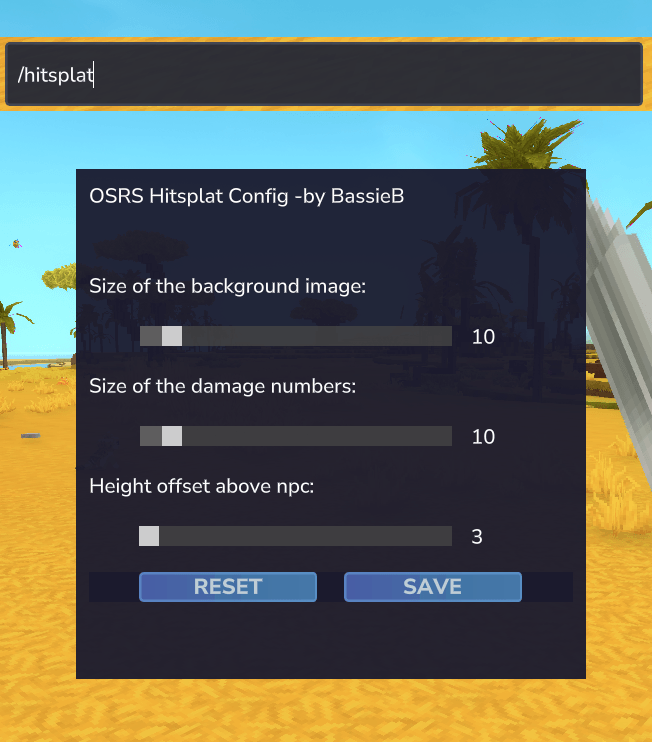 Config menu