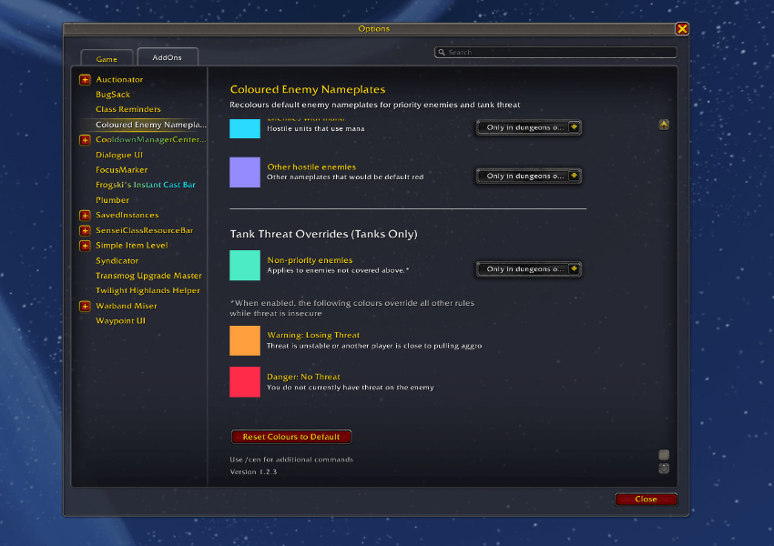 Thumbnail Tanks can apply overrides for threat management quality of life.