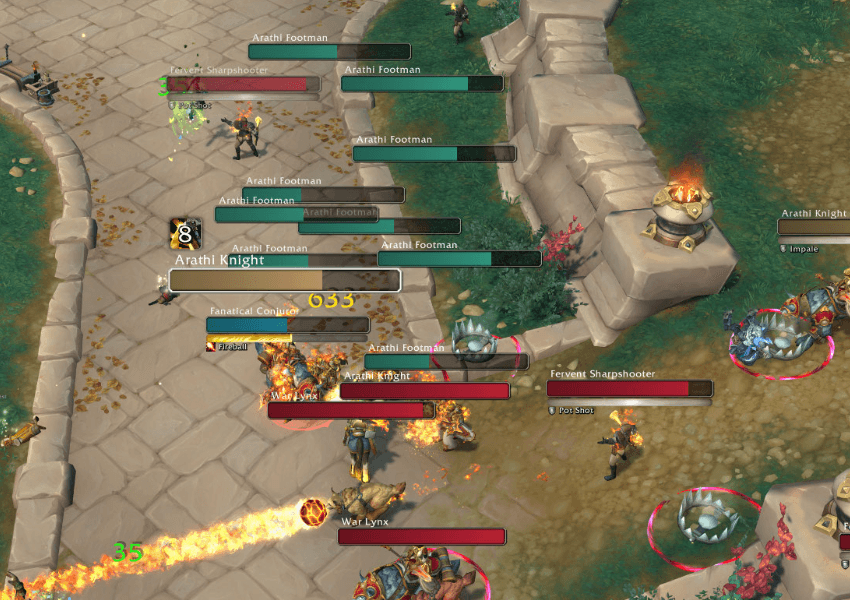 Thumbnail Enemies re-coloured according to default colour scheme. Red indicates lost threat.