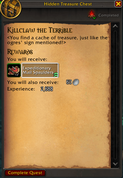 Discover if quest rewards are a gear upgrade for your character.