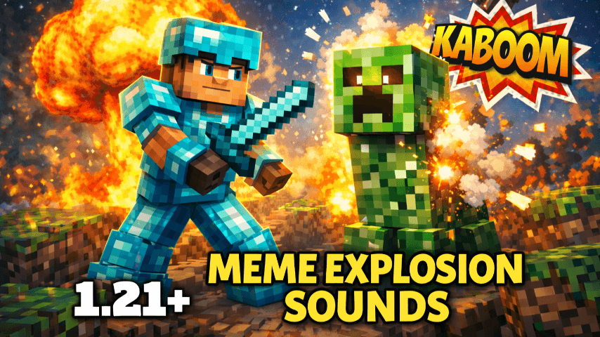 Change the explosion sounds to meme ones