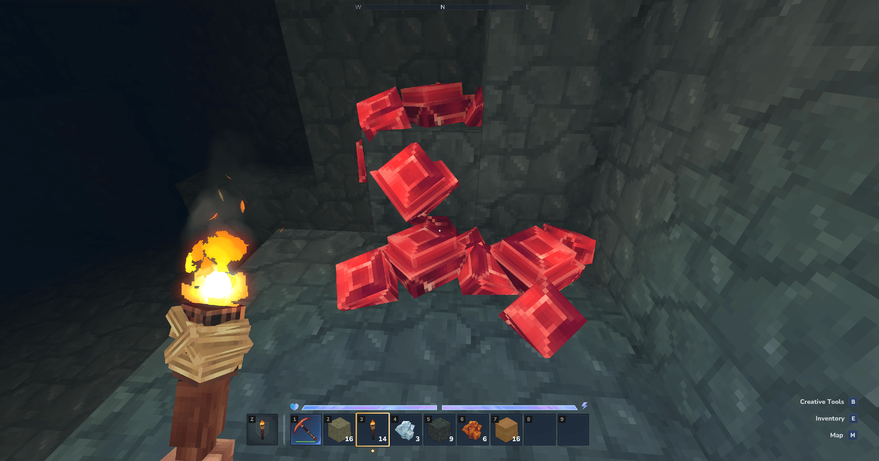 Naturally Generated Ruby Ore Vein