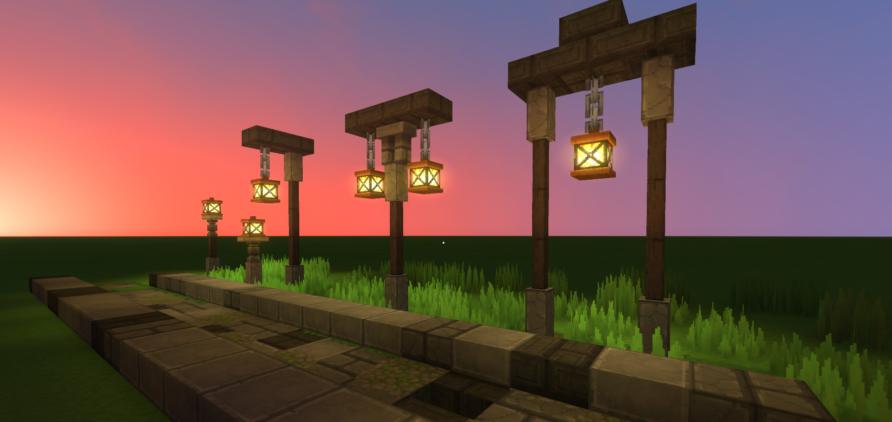 All current lanterns at sunrise