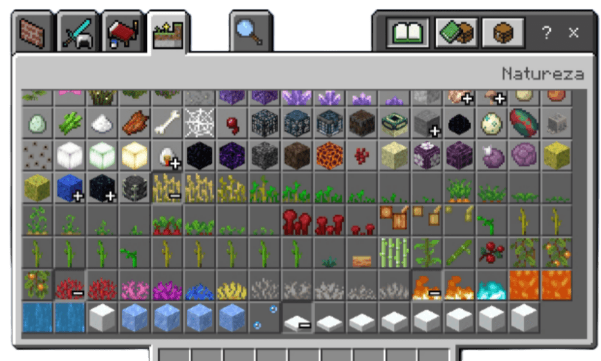 All blocks/items in Nature category!