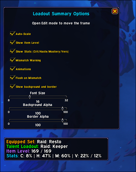 Options and Panel