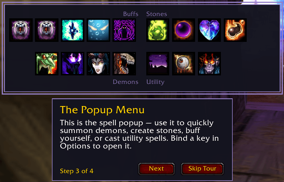 The pop up menu can help you speed through your utility items in no time at all.