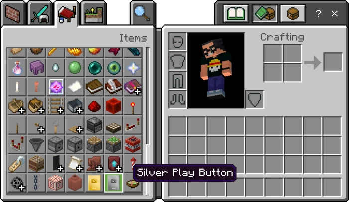 YouTube Play Button Addon - Items Tab