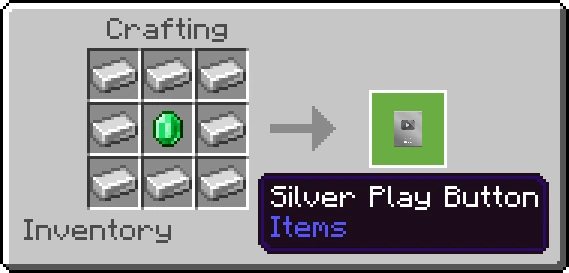 YouTube Play Button Addon - Silver Recipe