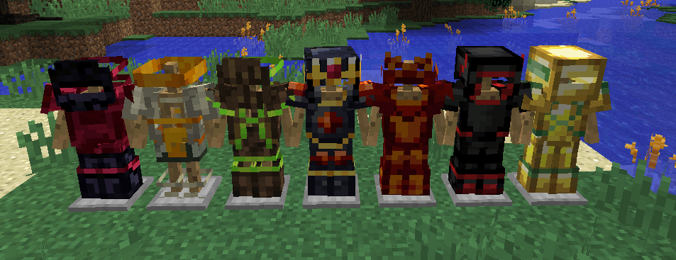 A few of the many armor sets in the mod