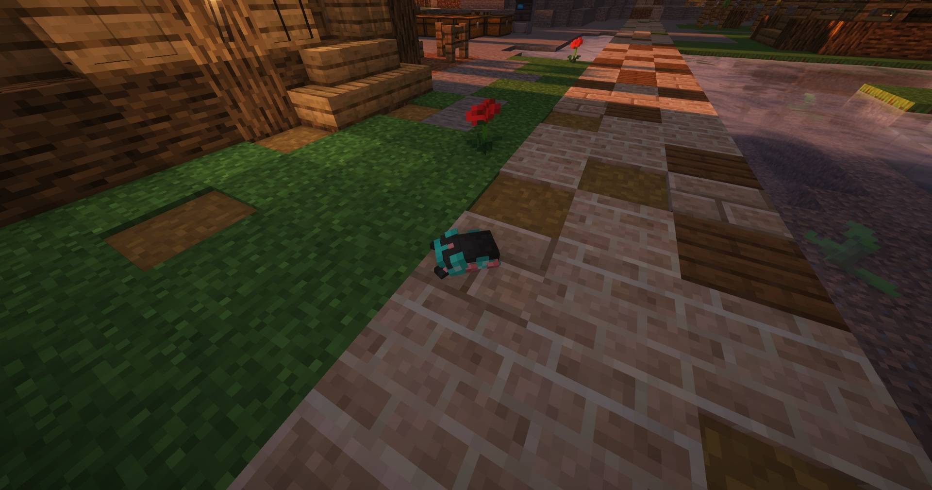Thumbnail Nothing like a good rest after a long day of sniffing for diamonds and being thrown at creepers.