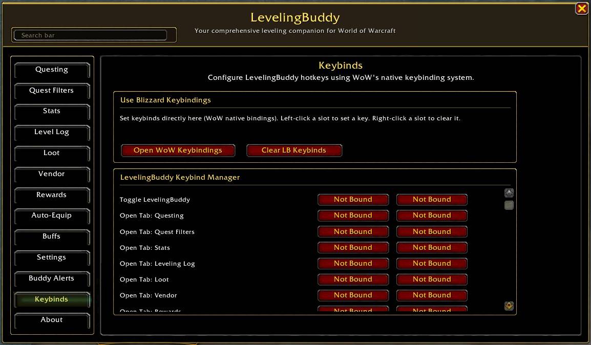 Thumbnail This is a breakdown of the Keybinds tab.