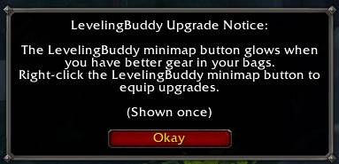 Thumbnail This is the LevelingBuddy First Time Login notification alerting to minimap functions.