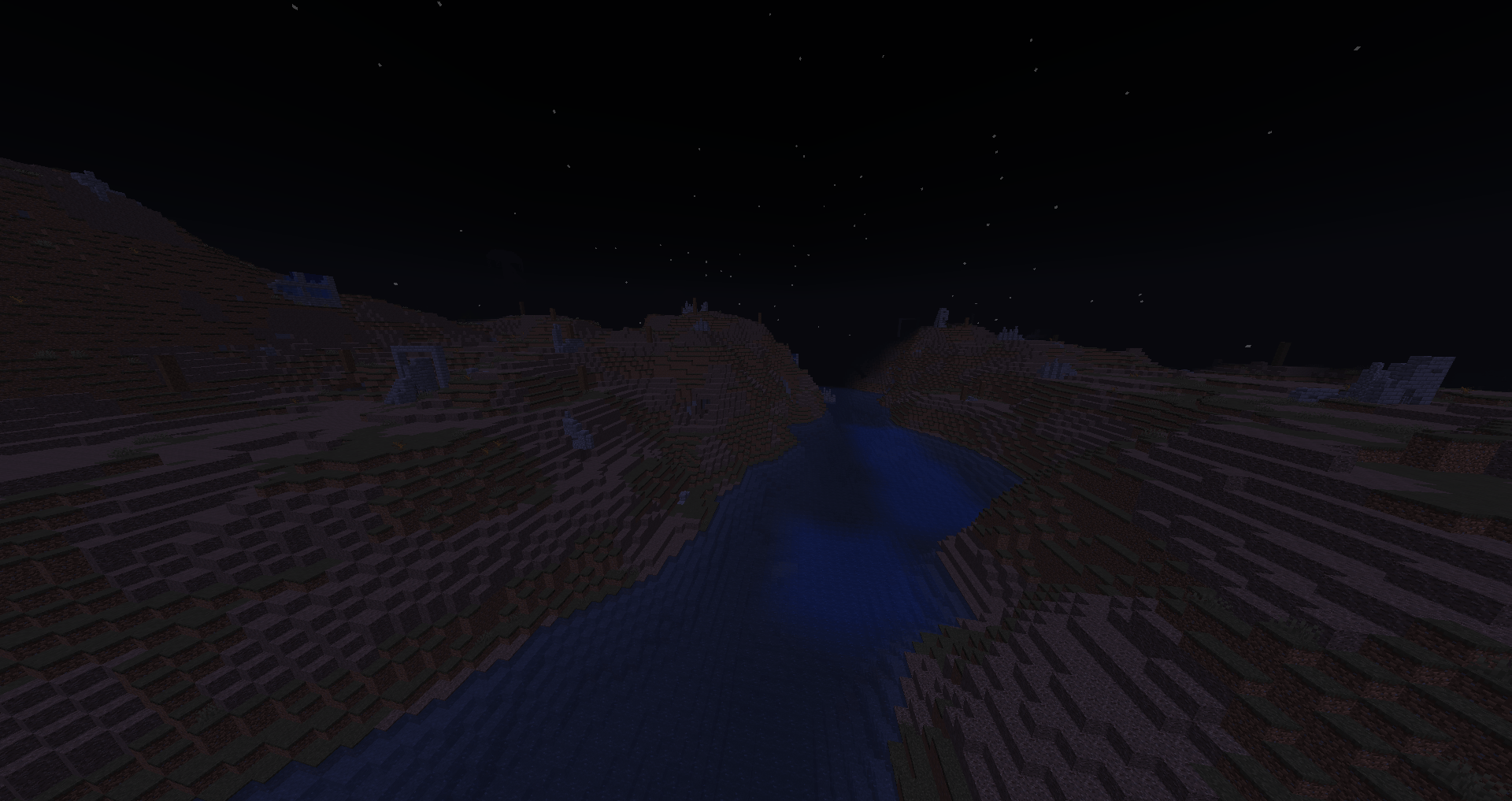 Thumbnail A Barrenlands biome at midnight.