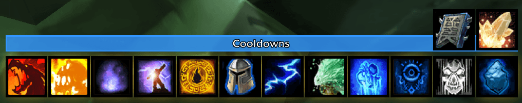 Thumbnail Track major class cooldowns as well as your currently equipped trinkets.