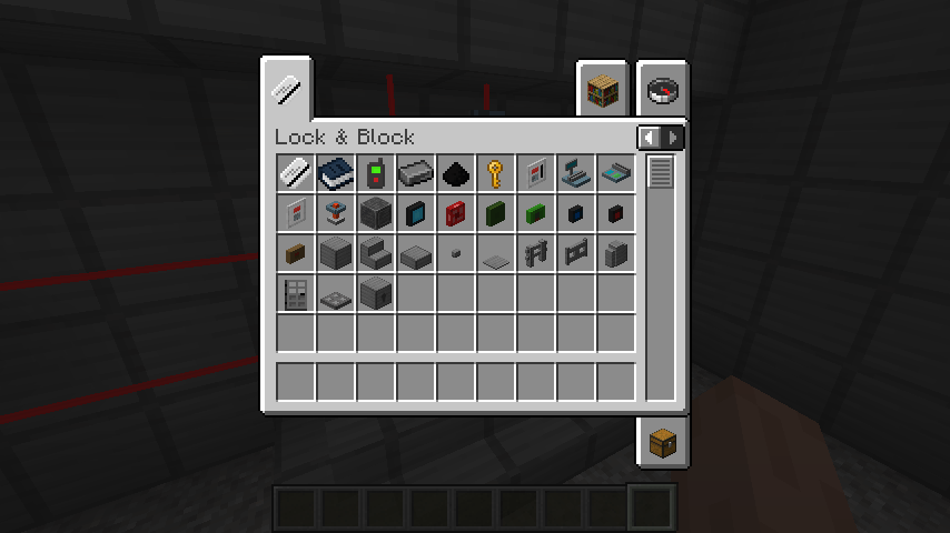 All the items and blocks in the creative tab as of 0.9.0