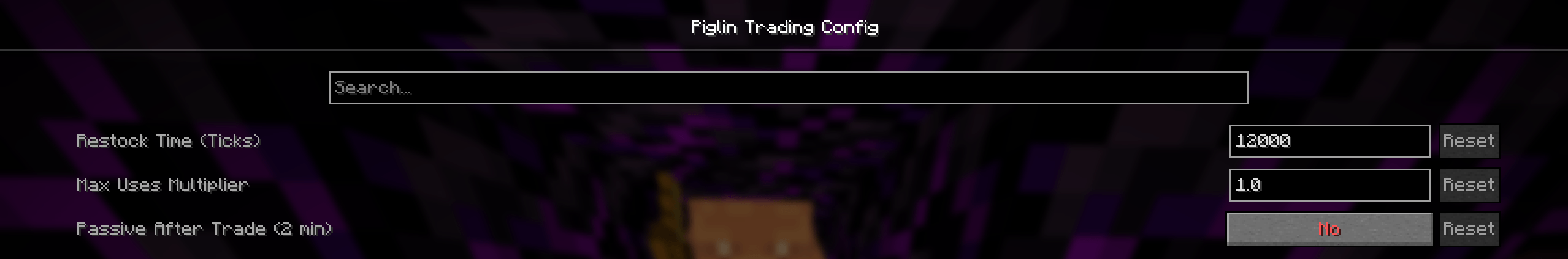The mod menu new options