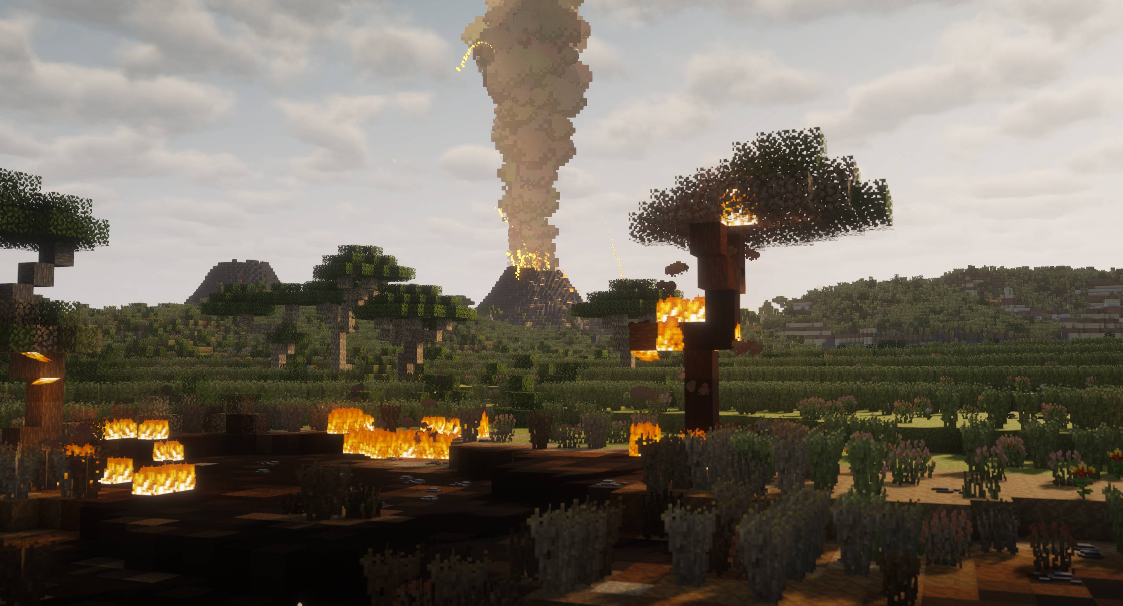 Volcano in the distance