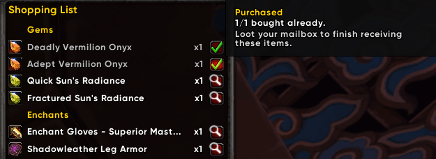 Thumbnail Live shopping list for missing gems and enchants.