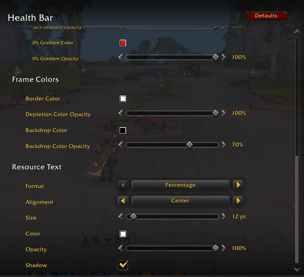 Another view of the options pane (found within the games Options > Addon tab)