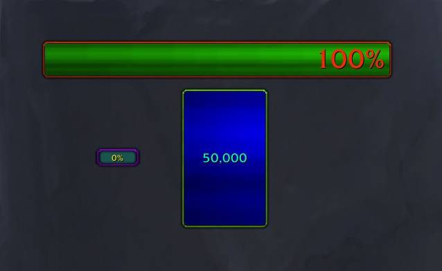 Example of bars being configured with various sized and colors.