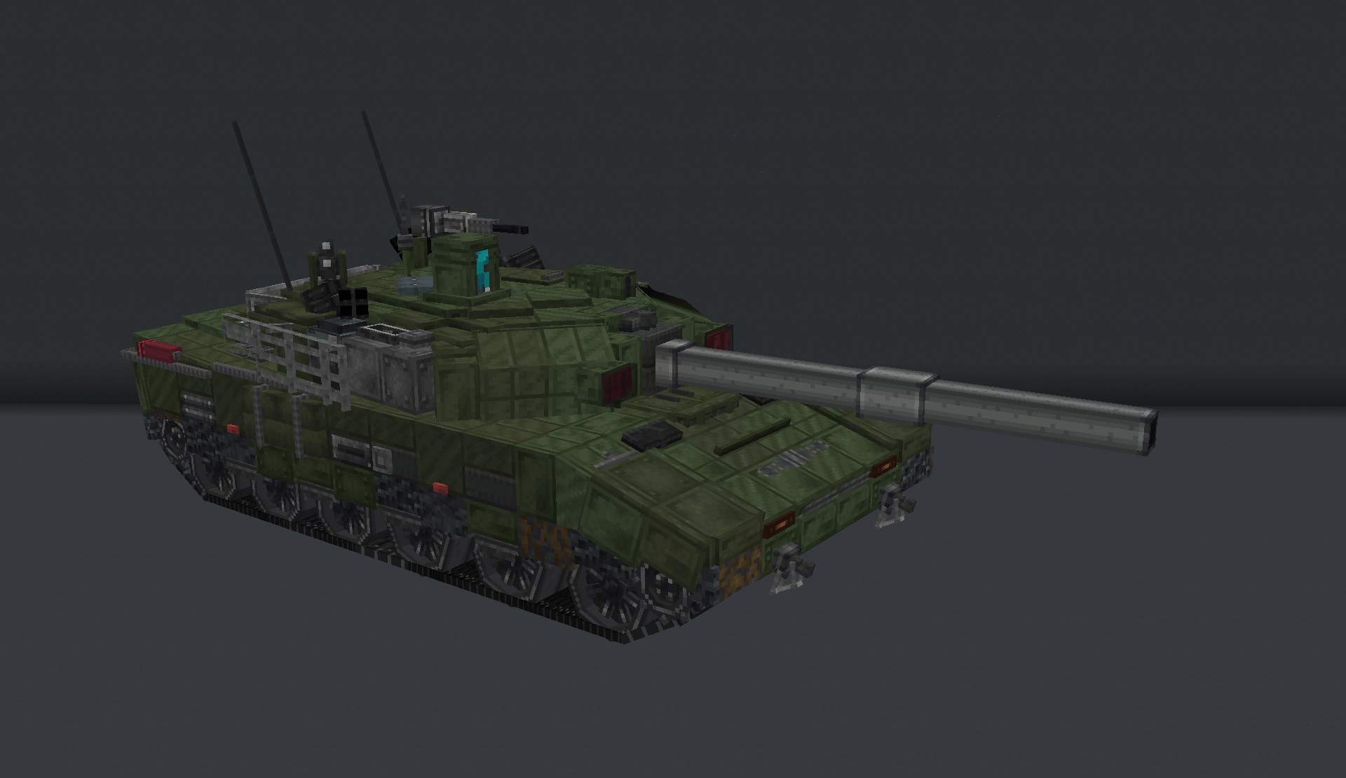Cannon on a tank