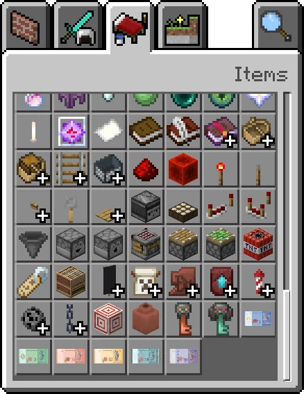 Addon Wang Ringgit Malaysia MCPE - Items Tab
