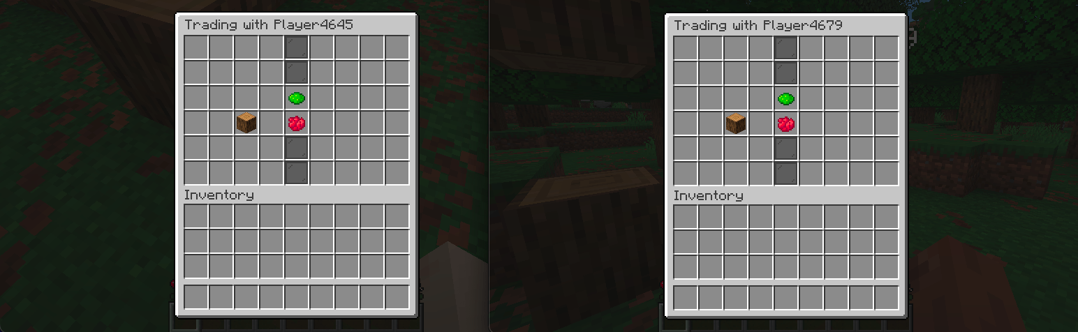 Both players must ready up for trade to go through.