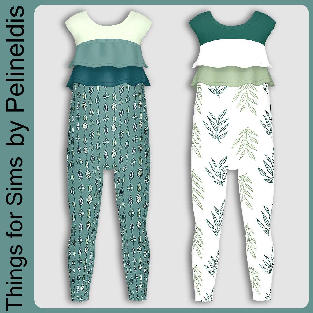 Sims 4 Child Ruffle Toddler Girls Aloe Ruffled Jumpsuit - The Sims 4 Create a Sim - CurseForge