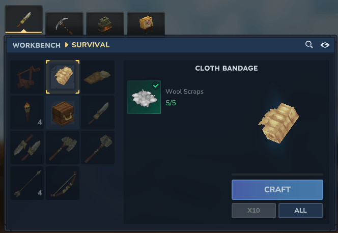 Wool Bandage Recipe