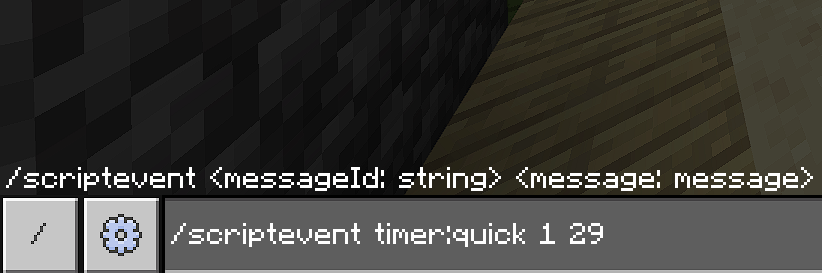 The command timer:quick for command blocks
