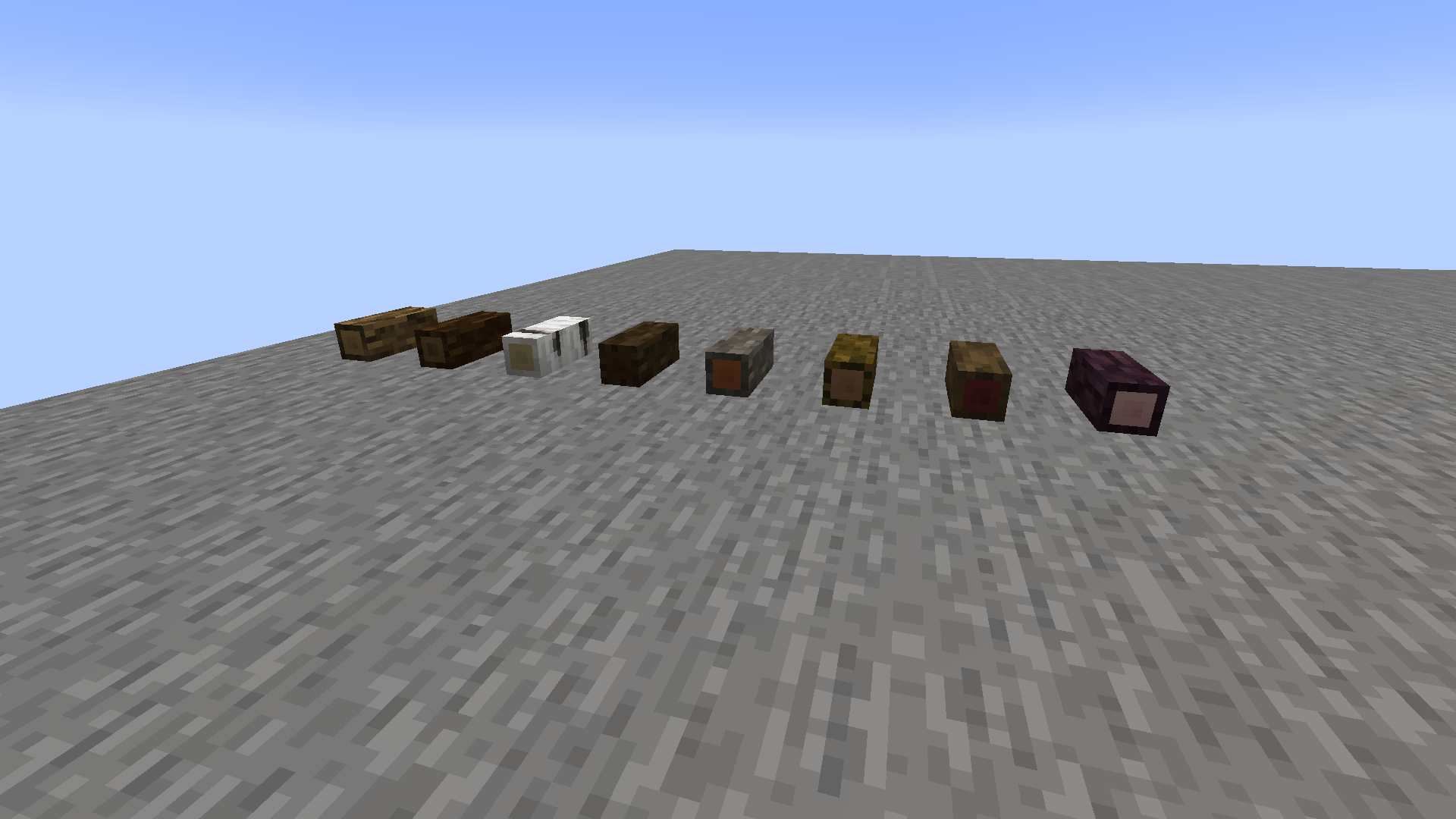Thumbnail all varieties of the log seats!