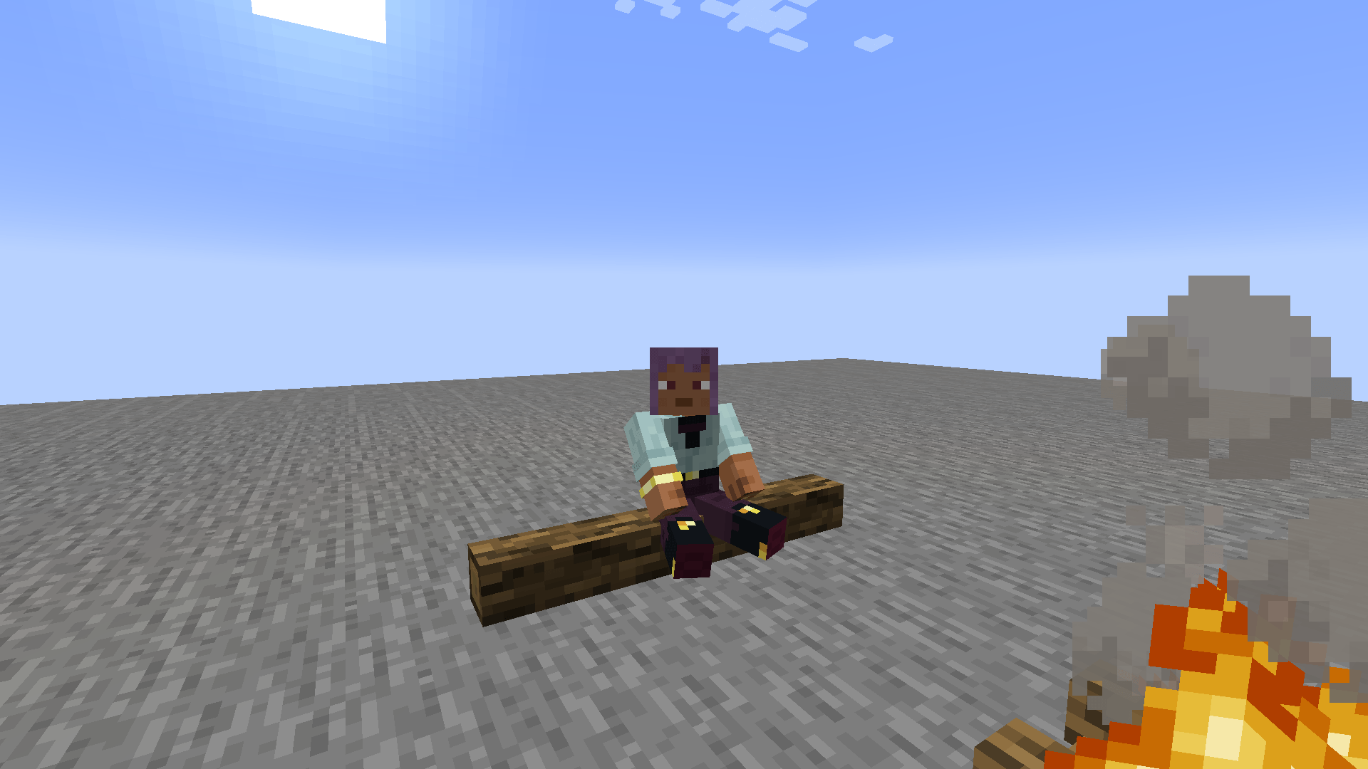 Thumbnail just a player sitting on some oak log seats!
