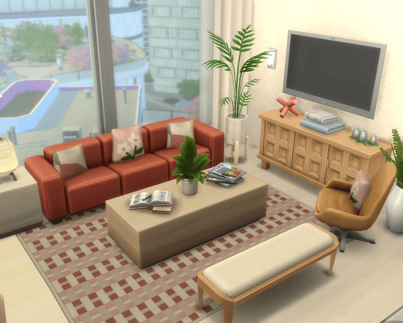Enjoy the views out these large modern windows, relax on the sofa with a good book, magazine, movie or tv series! Do some crafts or hang out with friends sitting around the coffee table!