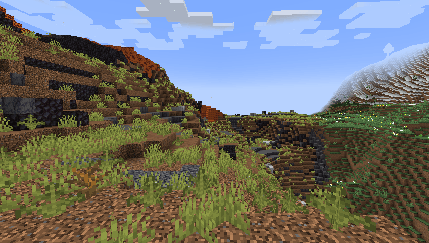 Thumbnail Lava field is generated near a mountain.