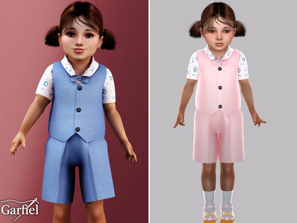 Preppy Simson Toddler - Preppy vest and shorts set with floral shirt - Gallery - The ...