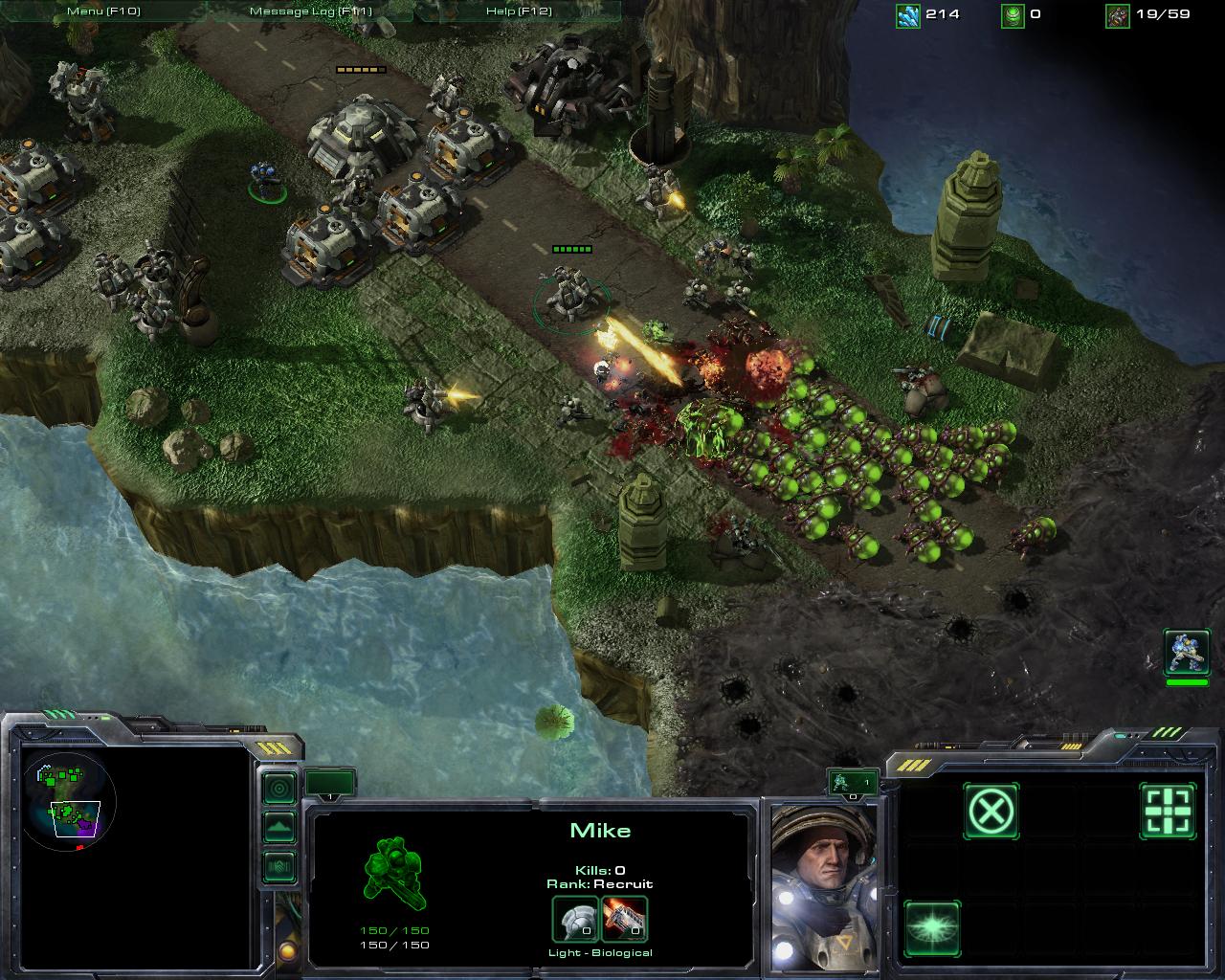 Banelings Attacking a Terran Outpost